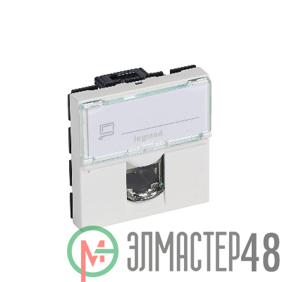 Розетка компьютерная 1-м СП Mosaic 2мод. RJ45 UTP 6 Leg 076564