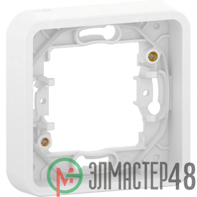 Рамка 1-м Mureva Styl без винтов бел. IP55 SchE MUR39107