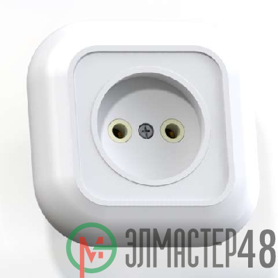 Розетка 1-м СП Валентина 10А IP20 РС10-153 бел. Кунцево 7651