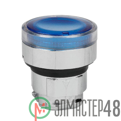 Головка кнопки OptiSignal D22 A4-PL-6 с подсветкой син. металл ZB4BW363 КЭАЗ 332260