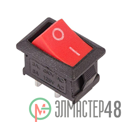 Выключатель клавишный 250В 6А (2с) ON-OFF красн. Mini (RWB-201 SC-768) Rexant 36-2111