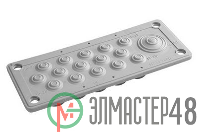 Ввод кабельный пластик V0 UL94. (16 отв.) IP54 DKC R5HTC16