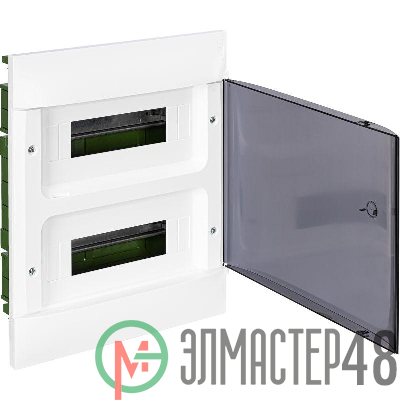 Щиток пластиковый встраиваемый Practibox S (в полые стены) 2х12 дым. дверь Leg 135572
