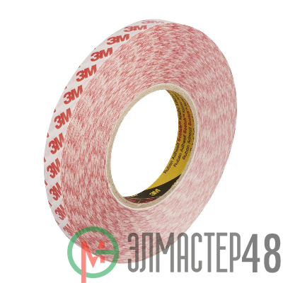 Лента клейкая двусторонняя 9088-200 основа ПЭФ адгезив акрил 19ммх50м блистер прозр. 3М 7100139264