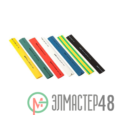 Набор трубок термоусадочных тонкостен. 8/4 (7 цветов по 3шт 100мм) EKF tut-n-8