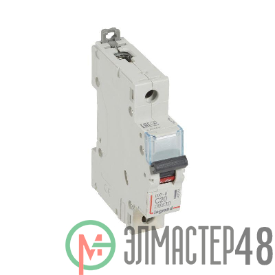 Выключатель автоматический модульный 1п C 20А 6кА DX3-E 6000 1мод. 230/400В Leg 407264