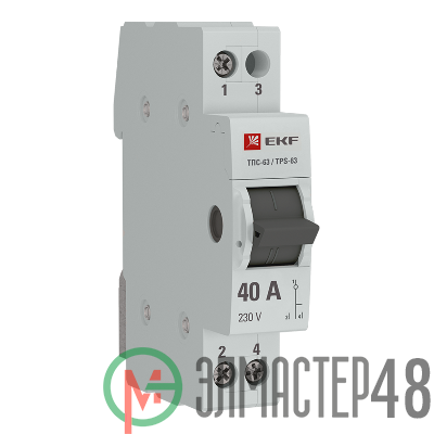 Переключатель трехпозиционный ТПС-63 1P 40А PROxima EKF TPS140