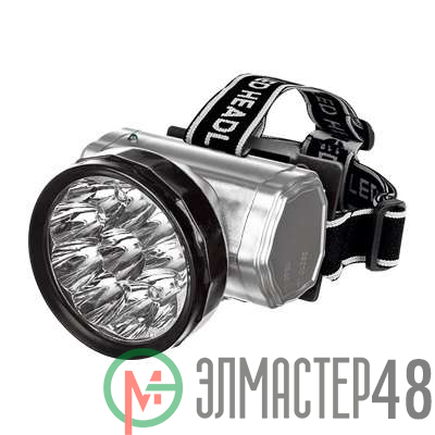 Фонарь налобный аккумуляторный HLA 04M 2Вт 10LED 200лм 10ч 2 реж. з/у 230В метал. IN HOME 4690612031859
