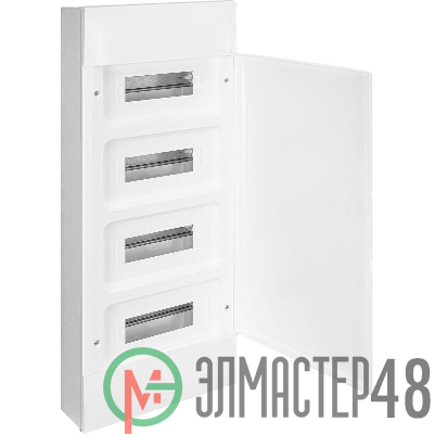 Щиток пластиковый навесной Practibox S 4х12 бел. дверь Leg 135604
