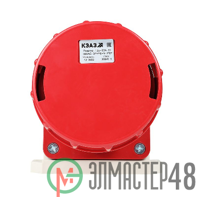 Розетка 135 63А 6h 380AC 3P+PE+N IP67 для монтажа на поверхность КЭАЗ 241221