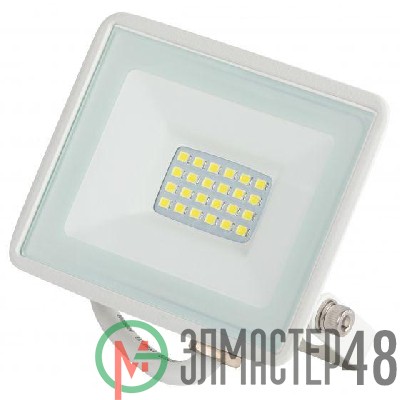 Прожектор светодиодный LPR-023-W-65K-050 50Вт 6500К 4000Лм IP65 уличный бел. ЭРА Б0054642