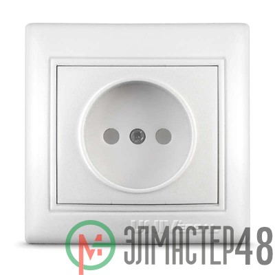 Розетка 1-м СП Севиль 16А IP20 защ. шторки без заземл. бел. Universal С0047