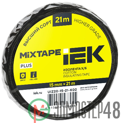 Изолента Х/Б 15мм 21м MIXTAPE 5 IEK UIZ20-15-21-K02