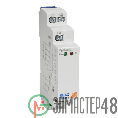 Реле контроля фаз OptiRel D PHS-3-1M-03-PP-1 чередования обрыва фаз 3Ф 1СО КЭАЗ 331988