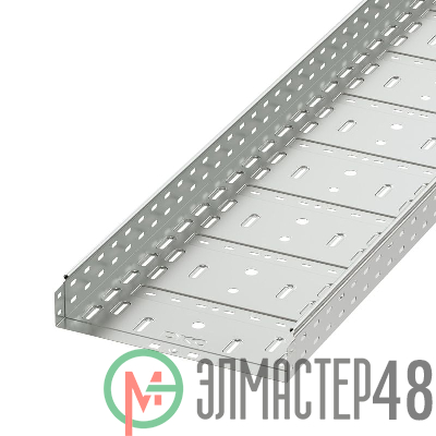 Лоток листовой перфорированный 400х100 L3000 сталь 1мм DKC 35345