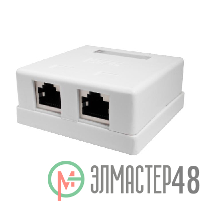 Розетка компьютерная 2м 8P8C (RJ-45) FTP кат.5E SUPRLAN 10-0308