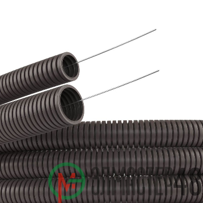 Труба гофрированная ПА d29мм с протяж. сер. (уп.25м) DKC PA612935F0