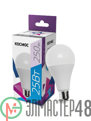 Лампа светодиодная A65 25Вт 6500К E27 220В КОСМОС LkecLED25wA65E2765