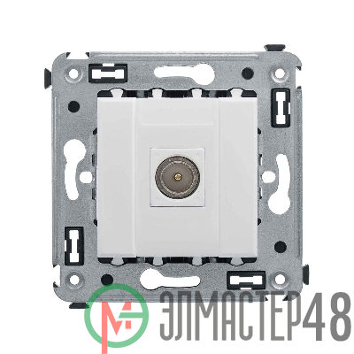 Розетка TV СП оконечная Avanti "Белое облако" DKC 4400503