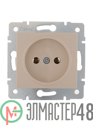 Механизм розетки 1-м СП KARINA 16А IP20 без заземл. термопласт крем. LEZARD 707-0388-121B