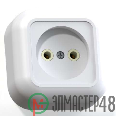 Розетка 1-м ОП Валентина 10А IP20 РА10-266 бел. Кунцево 7638