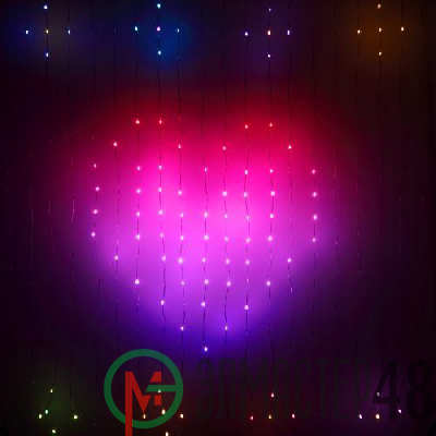 Гирлянда светодиодная ERASG -02 умная "Занавес" RGB 2х2м управление через мобильное приложение Эра Б0060433