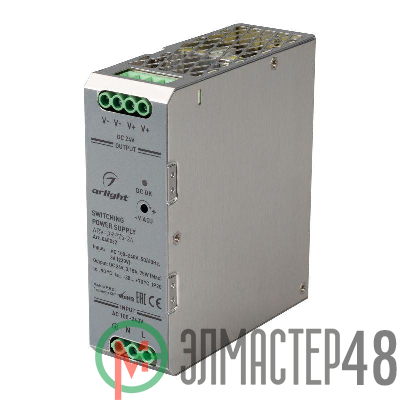 Блок питания ARV-DRP75-24 (24В 3.15А 75Вт) IP20 металл Arlight 040232