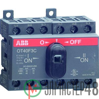 Рубильник реверсивный OT16 F3C 16А (16А AC23) ABB 1SCA104816R1001