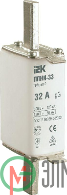 Вставка плавкая ППНИ-33 32А габарит 0 ИЭК DPP20-032