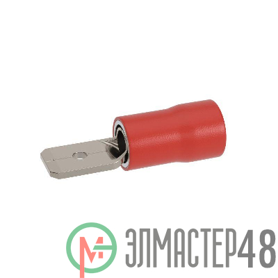 Наконечник-разъем плоский вилка 2.8х0.5 изолированный фланец для кабеля сечением до 1.5кв.мм DKC IFCM-1.5-2.8-5