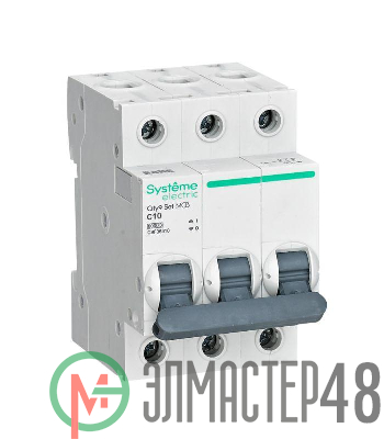 Выключатель автоматический 3п City9 Set (АВ) С 10А 6кА 400В SE C9F36310
