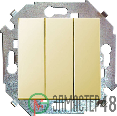 Механизм выключателя 3-кл. СП Simon15 16А IP20 сл. кость Simon 1591391-031