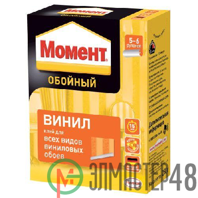 Клей обойный Винил 200г Момент Б0008052