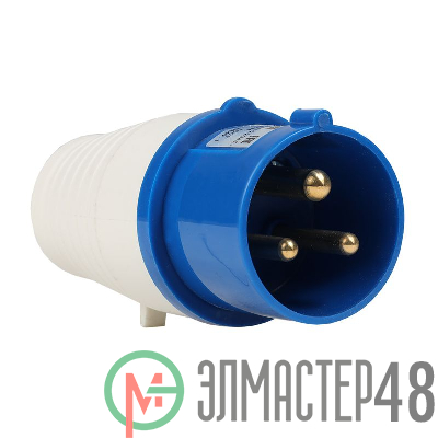 Вилка кабельная 023 32А 220AC 2P+PE 6ч IP44 КЭАЗ 222736