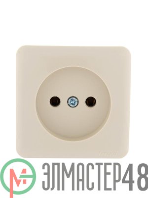 Розетка 1-м ОП VIOLA без заземл. крем. LEZARD 751-0300-121
