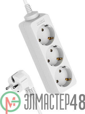 Удлинитель 3х5м с заземл. 16А IP20 ПВС 3х1 Космос YKsm5m-3g-Z(K)
