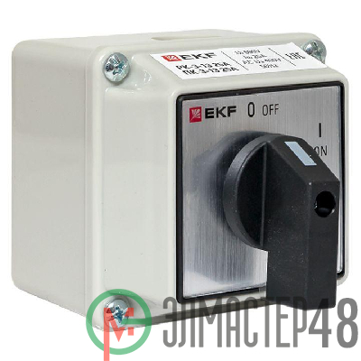 Переключатель кулачковый ПК-3-13 3П 25А "ВКЛ-ВЫКЛ" IP54 EKF pk-3-13-25