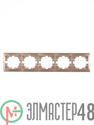 Рамка 5-м Мира горизонт. свет. корич. Lezard 701-3100-150