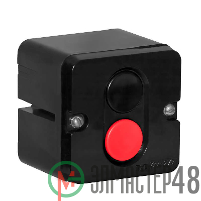 Пост кнопочный ПКЕ-722/2 "Пуск-Стоп" 1 черн. 1 красн. Электродеталь ПКЕ-722/2.1Ч.1К