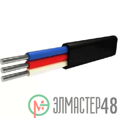 Кабель АВВГ 3х4 плоский Ч (бухта) (м) Альгиз К ФР-00000424