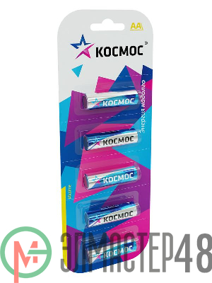 Элемент питания алкалиновый LR LR6 BP-5 (блист.5шт) Космос KOCLR65BL