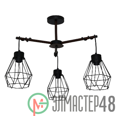 Светильник "Магна" 131 НПБ 01-3х60-220 Е27 (ИМ) потолочный черн. муар Элетех 1005404961