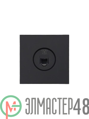 Розетка телефонная евро СП ZIMA IP20 черн. бархат LEZARD 704-4288-137