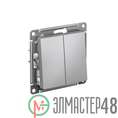 Механизм выключателя 2-кл. ATLAS DESIGN (сх.5) 10АХ алюм. SchE ATN000351