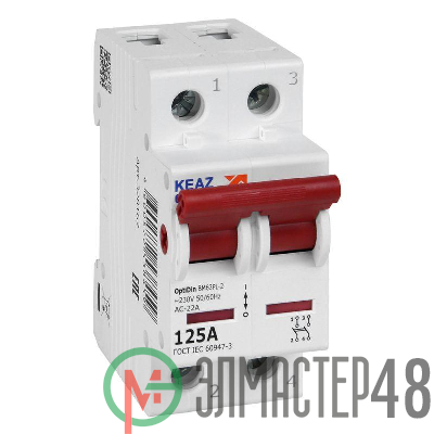Выключатель нагрузки модульный OptiDin BM63PL-2125-УХЛ3 (ВМ63PL) КЭАЗ 328167