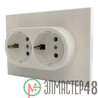 Механизм розетки 2-местн. с/з с з/ш СП Ugra 16А IP20 250В беж. GUSI С11Р6-003