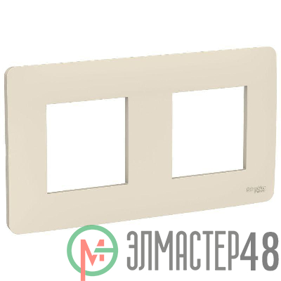 Рамка 2-м UNICA STUDIO беж. SchE NU200444