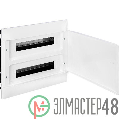 Щиток пластиковый встраиваемый Practibox S 2х18 бел. дверь Leg 137547