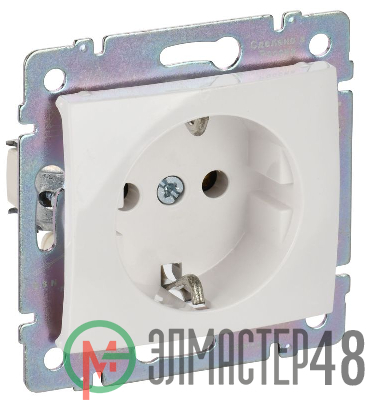 Механизм розетки 1-м СП Valena 2К+З с заземл. нем. станд. бел. (DIY-упак.) Leg 694280