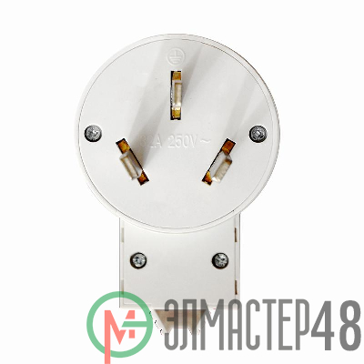 Вилка для плиты 2P+E 32А 250В бел. Universal 5311